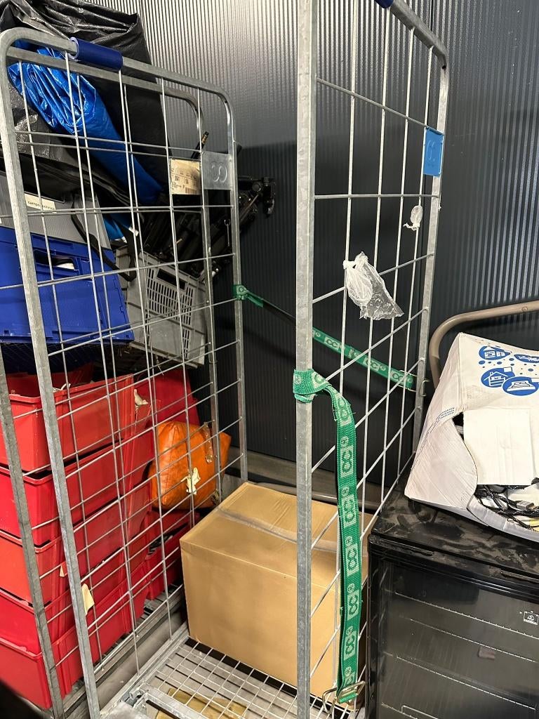 Rolcontainer inklapbaar, 100 liter of meer, Ophalen, Gebruikt, Transportkar