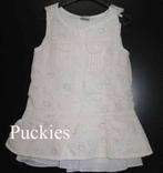 Witte jurk Dirkje maat 80 NIEUW (9211) a, Kinderen en Baby's, Babykleding | Maat 80, Meisje, Jurkje of Rokje, Dirkje, Nieuw