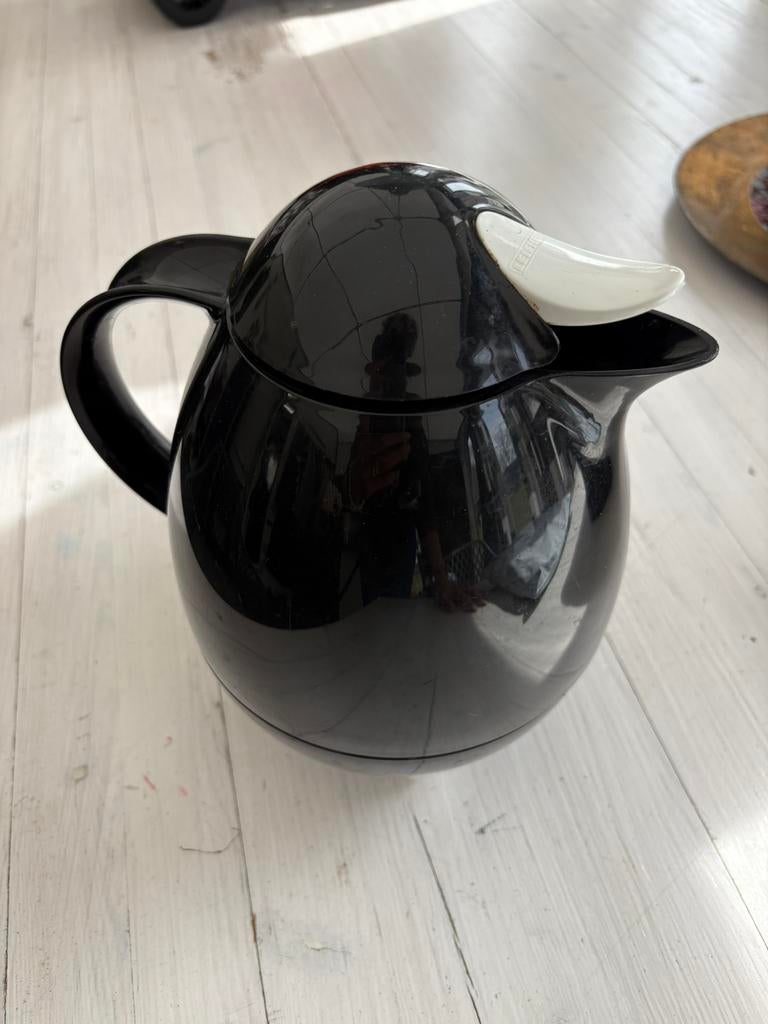 Leifheit Columbus zwarte thermoskan 1 liter, Overige typen, Ophalen of Verzenden, Zo goed als nieuw, Zwart