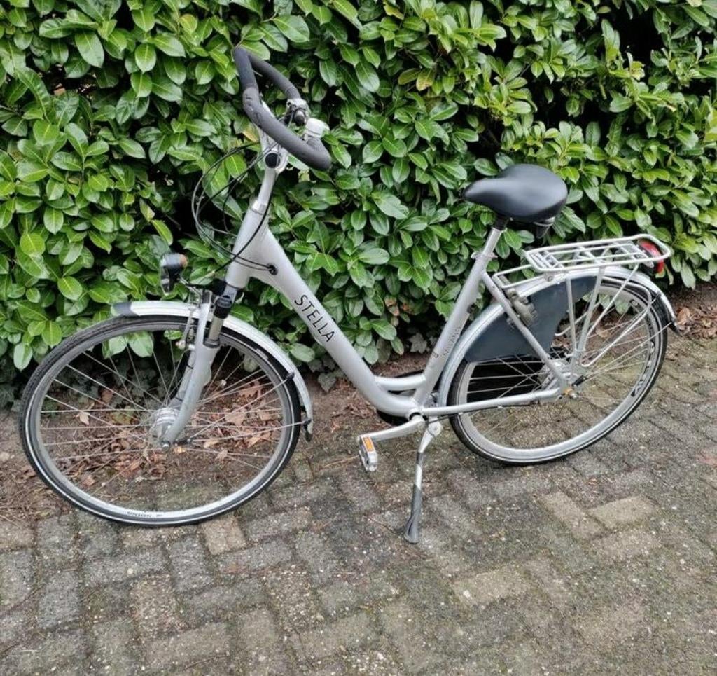 MILANO,fiets,DAMESfiets,Grijs,Sportuitvoering,dames, Gebruikt, Versnellingen, 56 cm of meer, Trommelrem