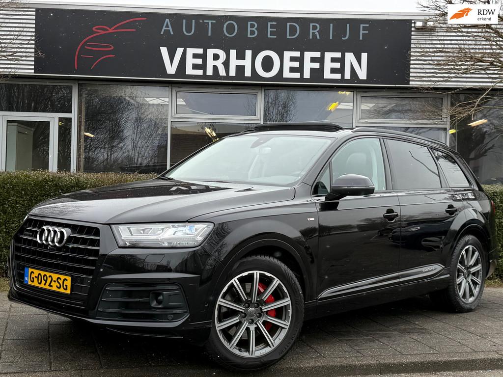 Audi Q7 3.0 TFSI QUATTRO - S-LINE - PANORAMA - STOEL VERKOEL, Auto's, Audi, Gebruikt, 2995 cc, Leder, Bedrijf