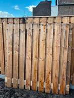 Zwarte woud douglas tuinscherm & betonnen onderplaat, Ophalen of Verzenden