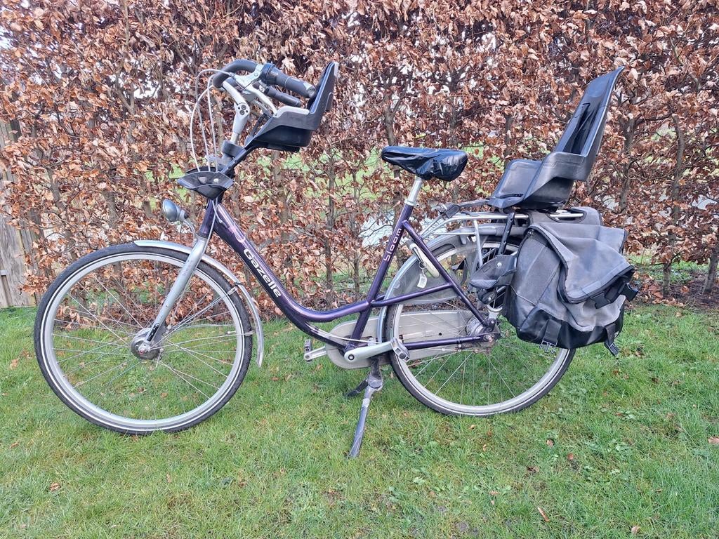 Gazelle Bloom moederfiets, Fietsen en Brommers, Fietsen | Dames | Moederfietsen, Ophalen, 2 zitjes, Gebruikt, 56 cm of meer