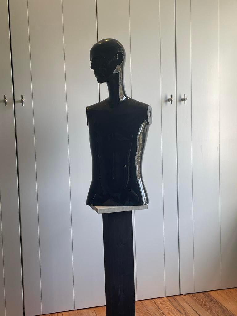 Vintage etalage pop - Zwart torso met hoofd, Antiek en Kunst, Ophalen