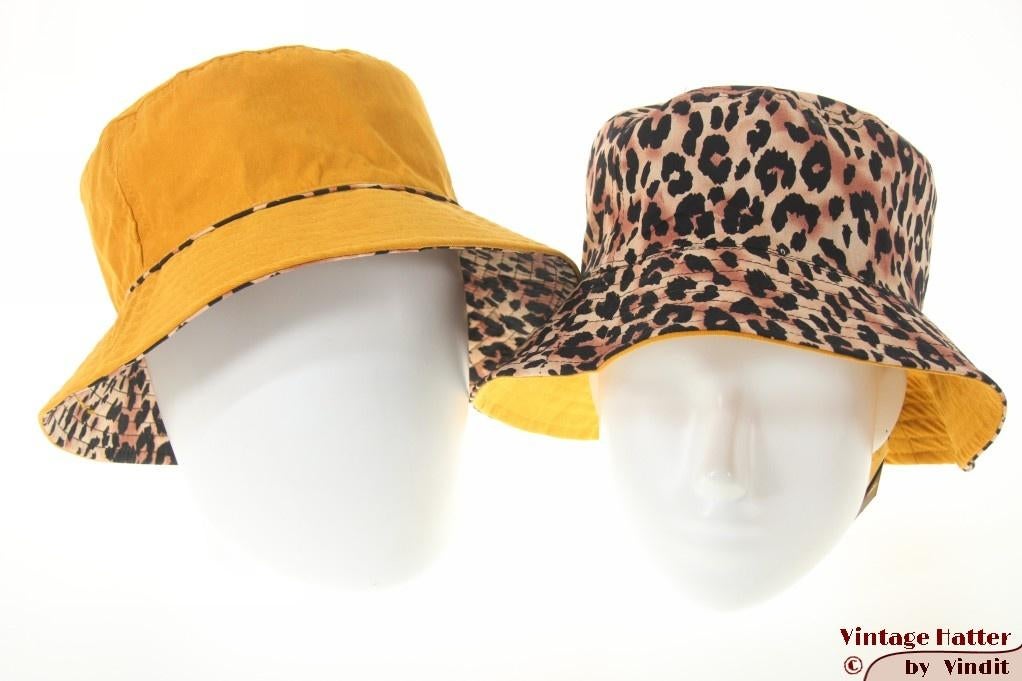 Omkeerbare buckethat vissershoed Hawkins mosterd luipaard 57, 56 of 57 cm (M, 7 of 7⅛ inch), Hoed, Hawkins, Nieuw