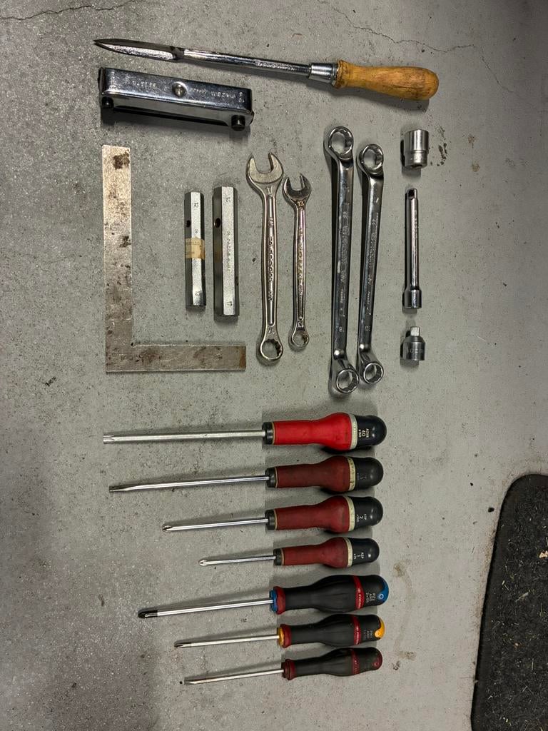 Facom handgereedschap 19 stuks, Auto diversen, Autogereedschap, Ophalen of Verzenden, Gebruikt