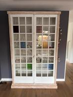 Vintage vitrinekast met echte Kasteeldeuren lood 5 kast, Ophalen of Verzenden, Gebruikt