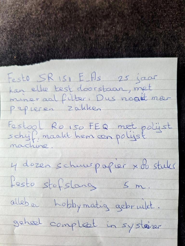 Festo stofzuiger . En festool rotex  ., Ophalen, Boor- en Schroefmachine