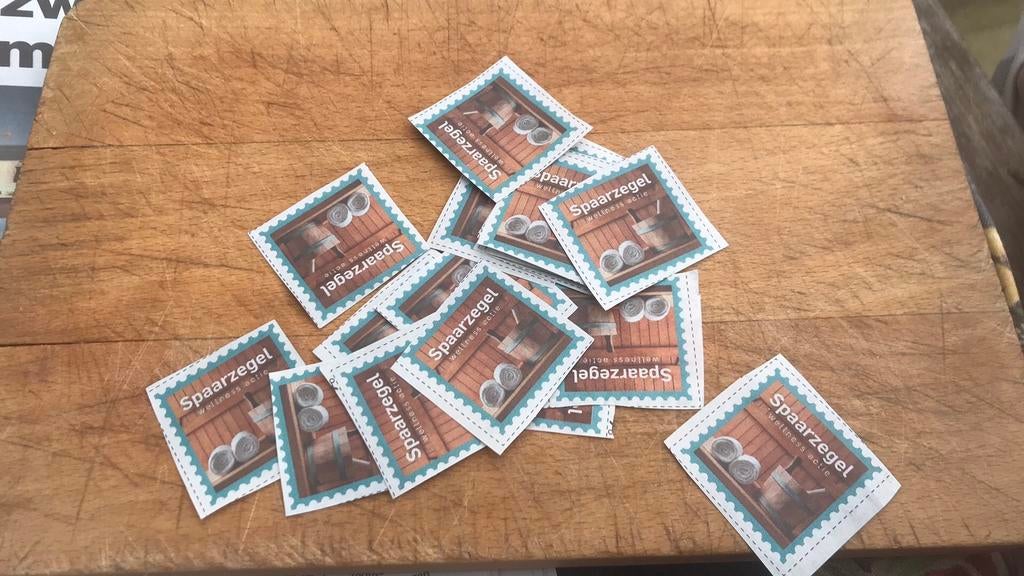 Wellness sauna spaarzegels krantsparen krantspaarzegels, Ophalen of Verzenden, Overige soorten, Zegels, Bonnen of Punten