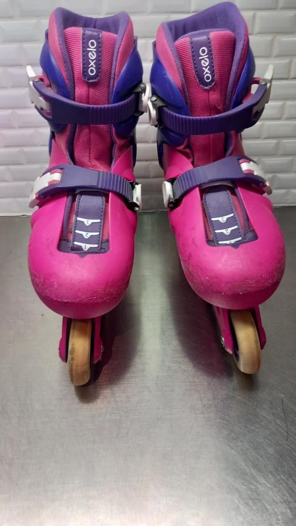Oxelo Play 3 Inline Skates - Roze/Paars - Gebruikt, Overige merken, Gebruikt, Kinderen, Ophalen of Verzenden