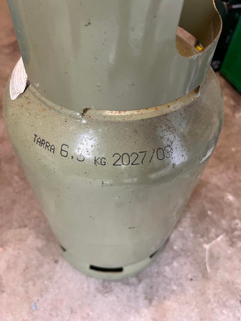 Lege gasfles 6.5 kg, Ophalen, Gebruikt