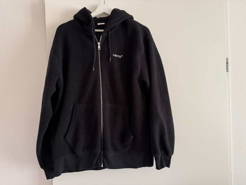Levi’s Teddy jas, Ophalen of Verzenden, Zo goed als nieuw, Maat 48/50 (M), Zwart