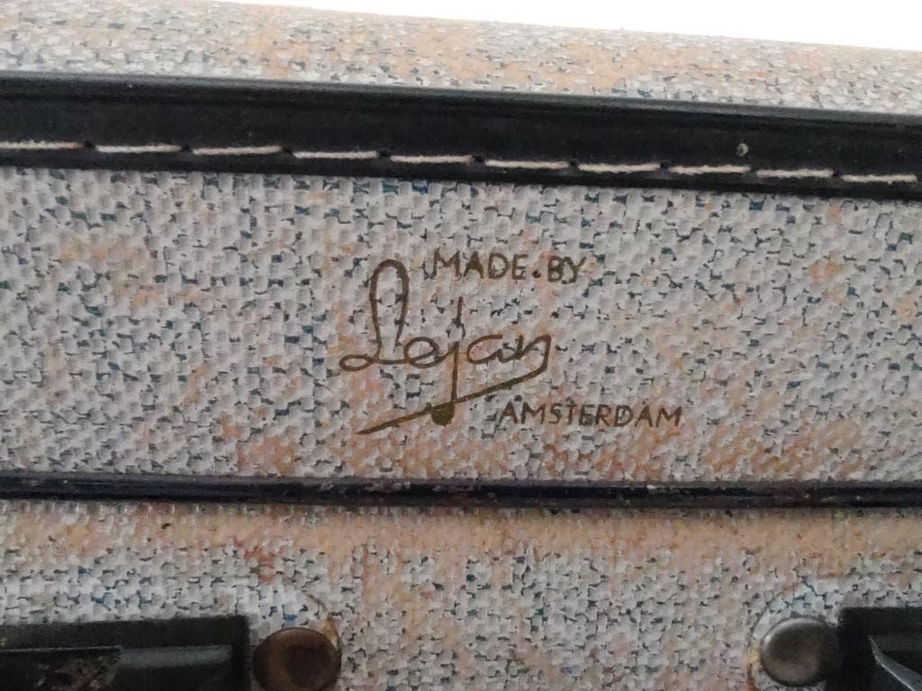 K659 VINTAGE jaren 50 koffer LEJAN Amsterdam, Gebruikt, 50 tot 60 cm, Ophalen of Verzenden, Lejan Amsterdam