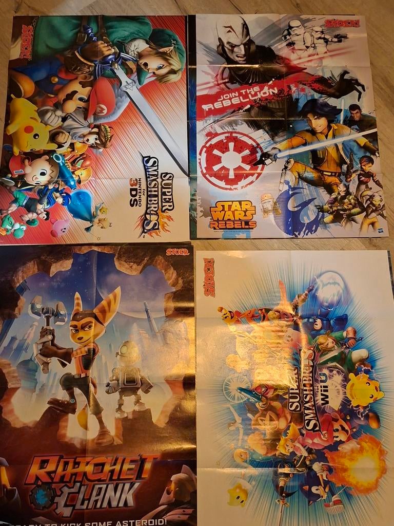 23 posters van games en films 58 x 62 cm + 6 st. 30 x 42 cm, Ophalen of Verzenden, Zo goed als nieuw, A1 t/m A3, Film en Tv