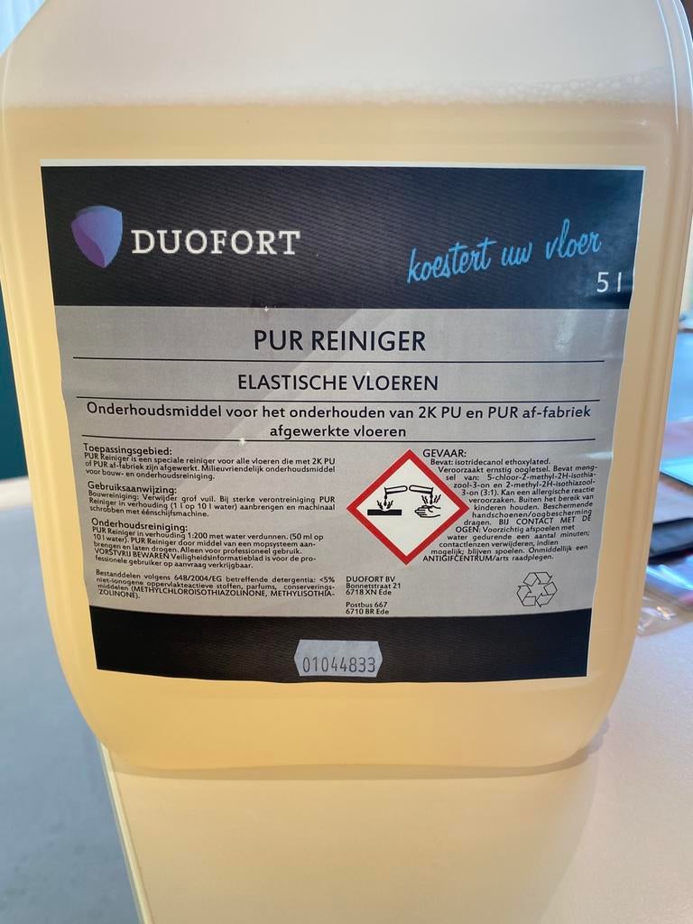 Onderhoudsmiddel voor bv PVC/Laminaat vloer 5 liter Nieuw, Ophalen of Verzenden, Schoonmaakmiddel
