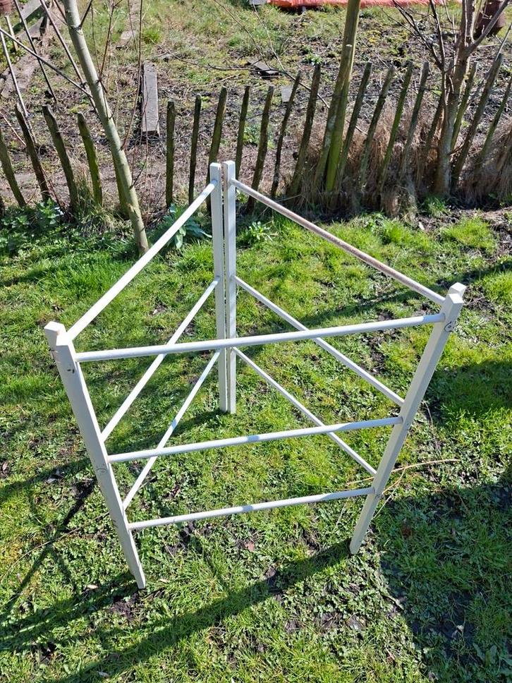 Brocante wasrek uit Frankrijk - Vintage droogrek, Tuin en Terras, Droogmolens en Wasrekken, Gebruikt, Wasrek, Ophalen of Verzenden