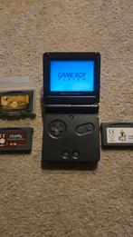 Game Boy Advance SP Zwart + 4 Spellen (zonder oplader), Gebruikt, Overige genres, 1 speler, Ophalen of Verzenden