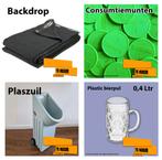 Consumptiemunten, Backdrop, bierpullen (Te Huur), Ophalen of Verzenden, Nieuw, Overige