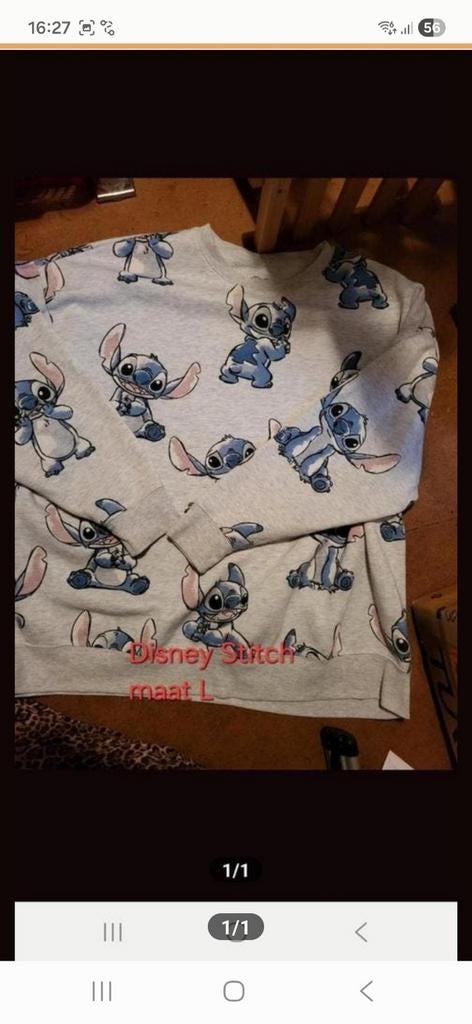 Disney Stitch trui maat L €5, Ophalen of Verzenden, Overige figuren, Kleding of Textiel