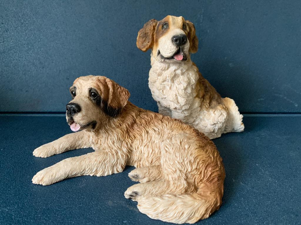 Twee zeer fraaie Castagna honden beelden, Verzamelen, Ophalen of Verzenden, Zo goed als nieuw, Hond of Kat, Beeldje of Figuurtje