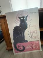 Le Chat Noir Poster - Vintage Franse Kat Poster, Verzamelen, Rechthoekig Staand, Ophalen of Verzenden, Zo goed als nieuw, Canvas of Doek