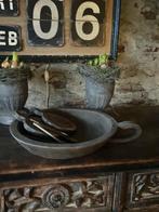 Sober houten schaal met handgreep, Huis en Inrichting, Ophalen, Nieuw, Rond, Hout