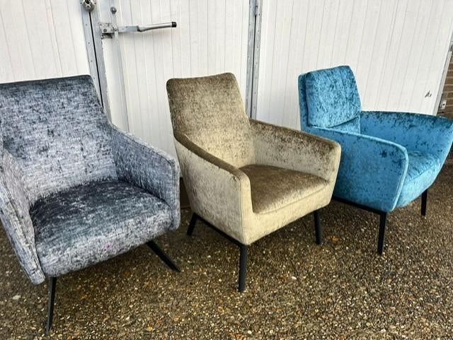 3 stuks luxe hotel relax fauteuils merk prominent NIEUW, Ophalen, Gebruikt, 75 tot 100 cm, Stof