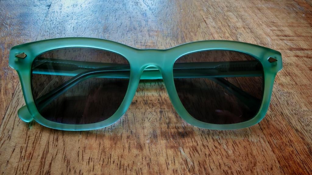 Mintgroene zonnebril Tabulae Eyewear, Overige merken, Zonnebril, Ophalen of Verzenden, Zo goed als nieuw