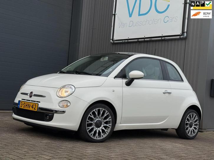 Fiat 500 0.9 TwinAir Lounge | Panoramadak | 16'' LMV, Auto's, Fiat, Bedrijf, Te koop, ABS, Airbags, Airconditioning, Bluetooth