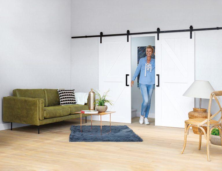 Binnendeuren | Eiken Loftdeur / Barndeur / Schuifdeur, Niet ingevuld, 80 tot 100 cm, Binnendeur, Niet ingevuld