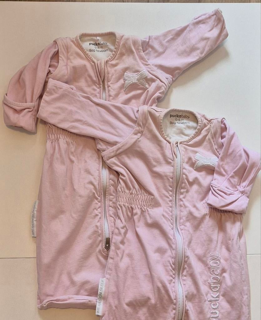 2x puckababy newborn slaapzak zomer, Ophalen of Verzenden, Gebruikt, Minder dan 70 cm, Slaapzak