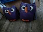 Set van 2 paarse uilen deurstopper/decoratie, Ophalen of Verzenden, Zo goed als nieuw