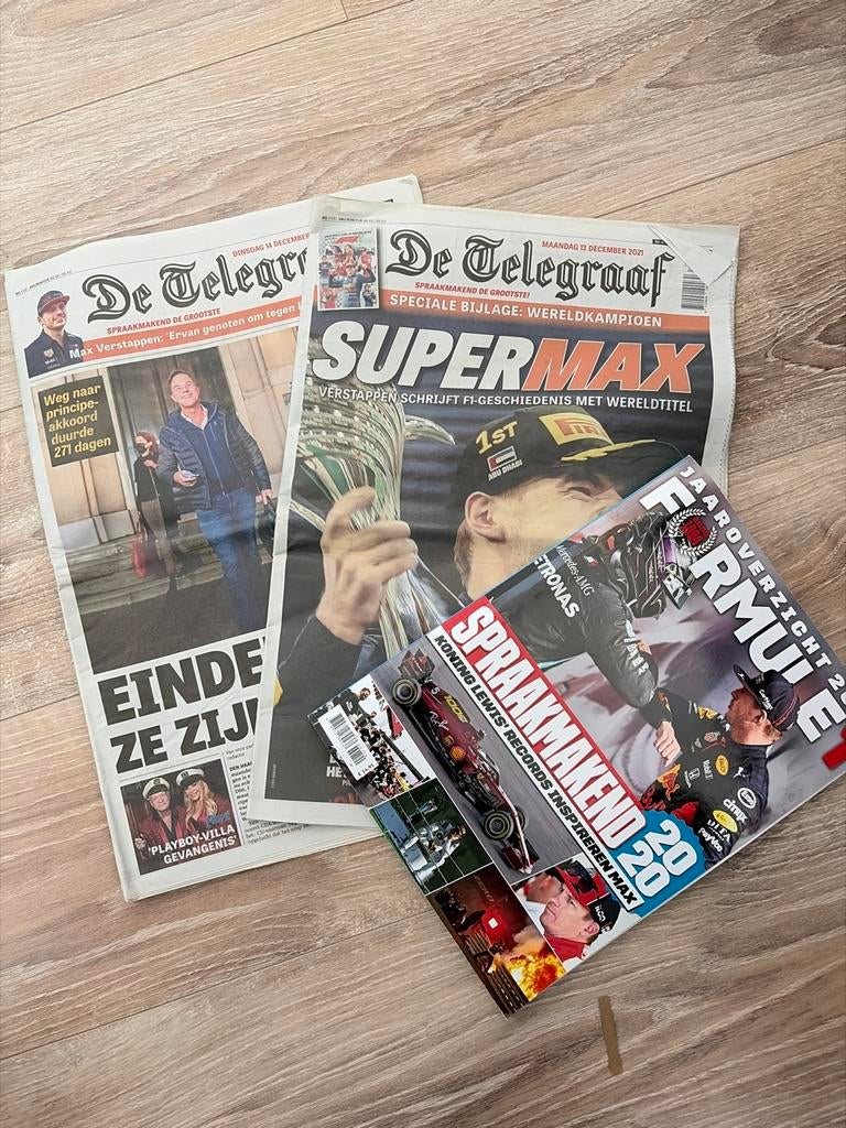 De Telegraaf Super Max & Formule 1 Jaaroverzicht 2020, Ophalen of Verzenden, Gelezen, Sport en Vrije tijd