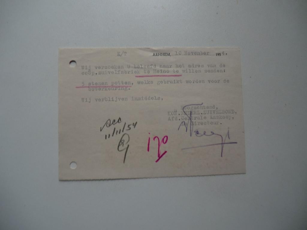 Heino,Zwolle,Raalte,Wijhe,Arnhem,Coop Zuivelfabriek,1954, Ophalen of Verzenden, 1940 tot 1960, Gelopen, Gelderland