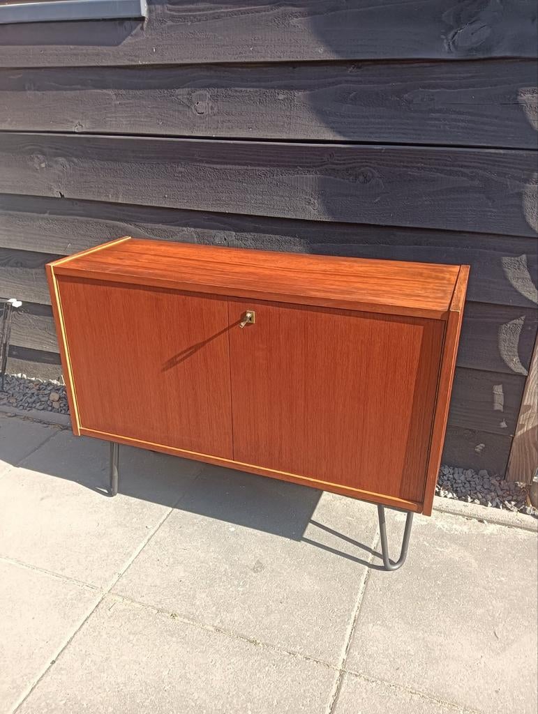 Vintage Teak Dressoir met Haarspeldpoten, Ophalen