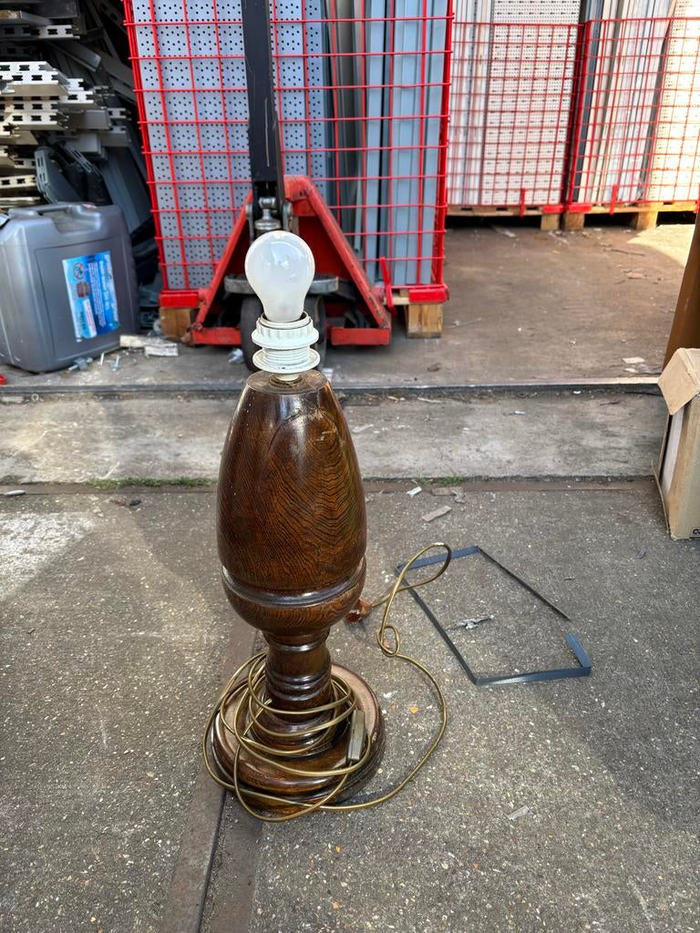 Houten tafellamp, Ophalen, Gebruikt, Hout, Minder dan 50 cm