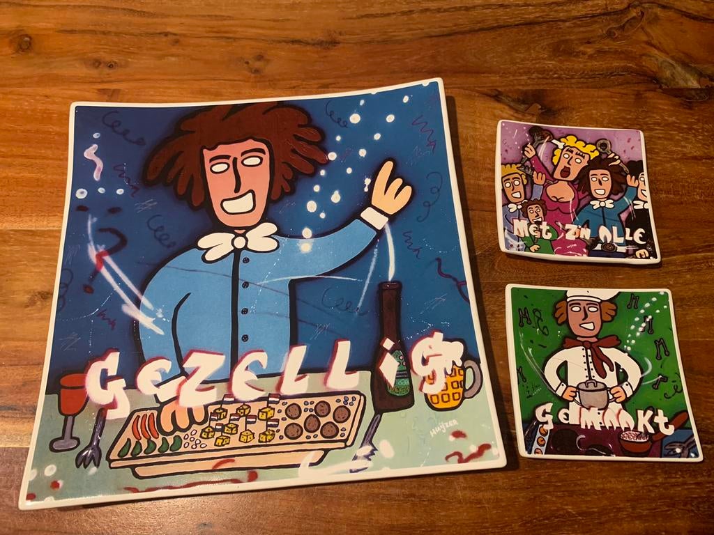 Johan Huijzer Art - Schoonhoven Keramiek pop art - Gezellig, Ophalen of Verzenden