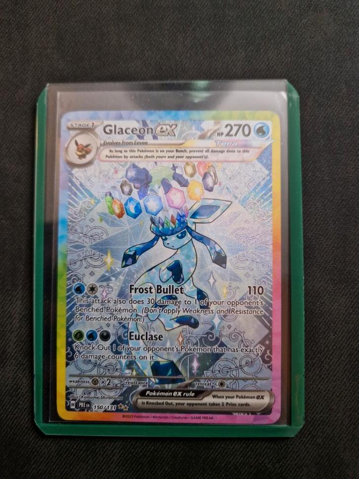 Glaceon ex Prismatic Evolution Pokémon Kaart - Packfresh, Hobby en Vrije tijd, Verzamelkaartspellen | Pokémon, Nieuw, Losse kaart