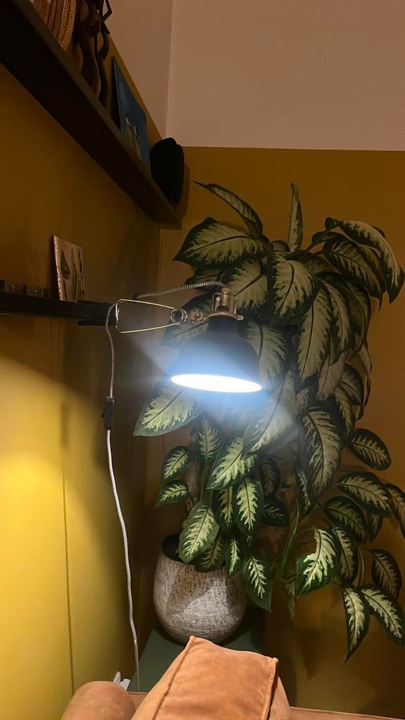 2x Ikea lampen zwart goud, Ophalen of Verzenden, Zo goed als nieuw, Metaal