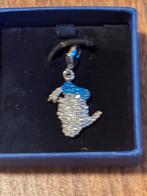 Swarovski donald duck bedel, Overige materialen, Zo goed als nieuw, 1 bedel, Met strass