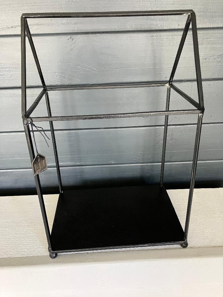 Grote metalen accessoire huis Long Island living bloempot, Minder dan 60 cm, Ophalen of Verzenden, Zo goed als nieuw, Metaal