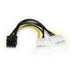 Dual Molex naar 8 of 6-pins PCIe Videokaart Voeding *KOOPJE*, Ophalen of Verzenden, Nieuw