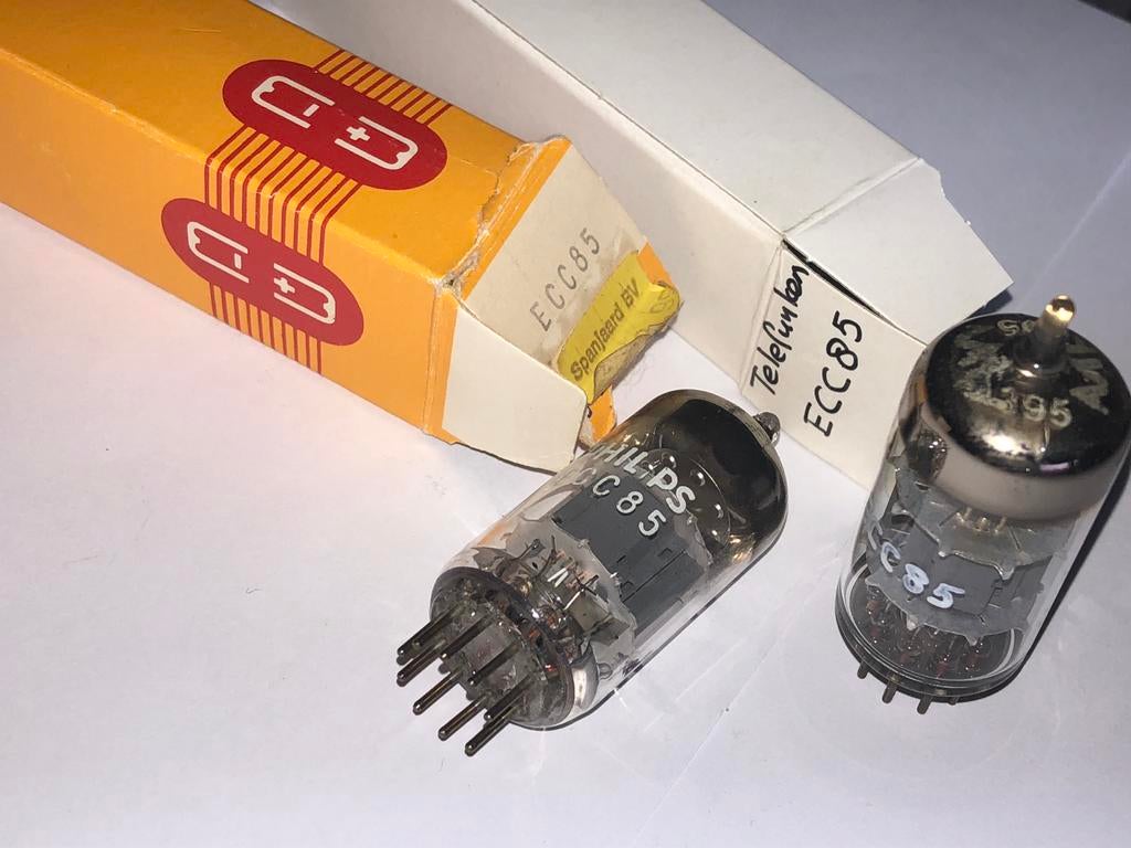PHILIPS ECC85 buizen radio en versterker, Ophalen of Verzenden, Zo goed als nieuw, Radio