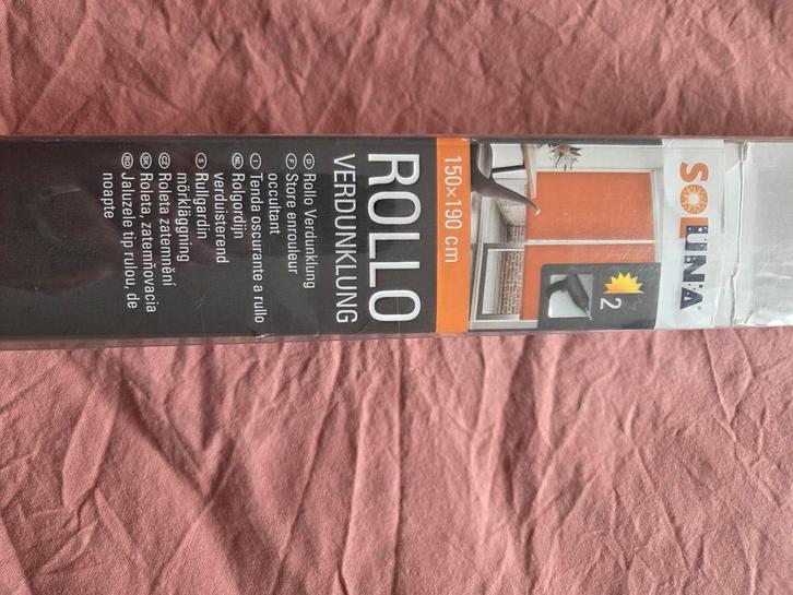 Soluna Rollo Verduisterend Grijs 150x190 cm, Huis en Inrichting, Stoffering | Gordijnen en Lamellen, Nieuw, 150 tot 200 cm, 100 tot 150 cm