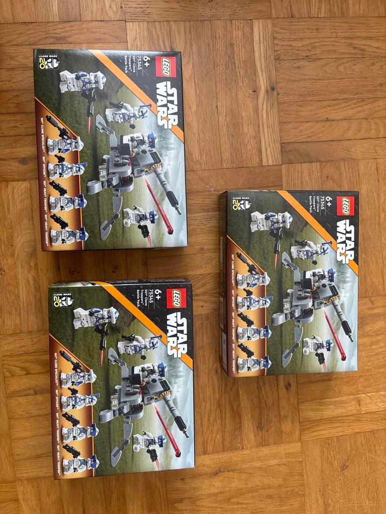 Drie ongeopende LEGO Star Wars 75345 sets, Star Wars, Lego, Nieuw, Ophalen of Verzenden