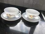 Vintage Arcopal Soepkommen/Theekoppen met Fruitmotief (4 st., Ophalen of Verzenden