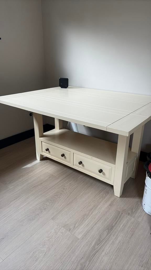 Eettafel/ keukeneiland, Huis en Inrichting, Tafels | Eettafels, Zo goed als nieuw, 50 tot 100 cm, 200 cm of meer, Vijf personen of meer