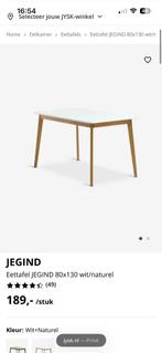 EETTAFEL + 4 STOELEN JYSK, Huis en Inrichting, Tafels | Eettafels, Ophalen, Zo goed als nieuw, Rechthoekig, 50 tot 100 cm