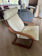 Ikea fauteuil (wit leder), Huis en Inrichting, Fauteuils, Ophalen, Gebruikt, 75 tot 100 cm, Leer