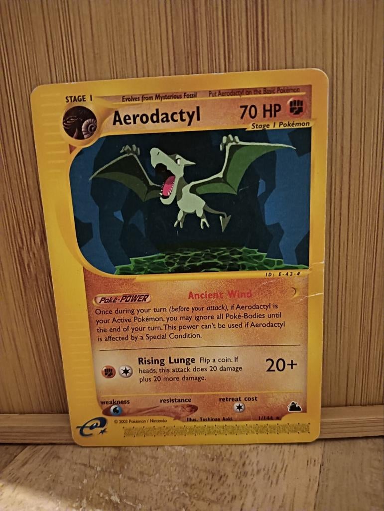Pokémon kaart Aerodactyl 70 HP,  1/144, Ophalen of Verzenden